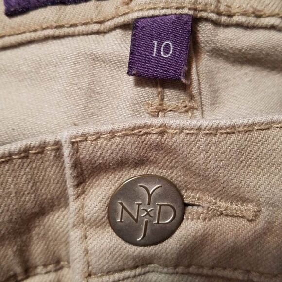 NYDJ Tan Lift Tuck Technology Cropped Jeans size 10 - Picture 3 of 6